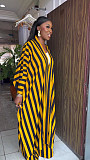 Stylish Vertical Striped Long Cardigan Shirt and Trousers Set QZ-7665