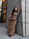 Sexy Printed Leopard Print Slim-fit Long-sleeved Maxi Dress XINH-2510