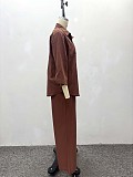 Stylish New Long-sleeved Shirt and Trousers Two-piece Set QZ-6969