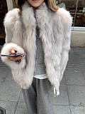 2025 Winter New Collection: Fluffy Stand-Collar Faux Fur Short Jacket ZNFR-33519