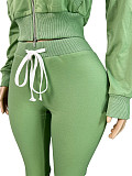 2026 Fashion Hooded Zipper Sweatshirt and Slim-Fit Flared Pants Two-Piece Set CH-25066