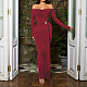 Sexy Off-the-Shoulder Slim-Fit Dress with Flowing Straps and Bodycon Skirt SUM-25339