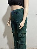 Fashionable Multi-Pocket Tie-Dye High-Waisted Straight-Leg Jeans RS-31217