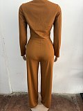 Fashionable Wide-Leg Jumpsuit With Tie and Bow Detail OSM-4496