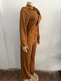 Fashionable Wide-Leg Jumpsuit With Tie and Bow Detail OSM-4496