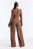Fashionable Wide-Leg Jumpsuit With Tie and Bow Detail OSM-4496