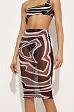 2026 New Arrival Sexy Zebra Print Long-Sleeved Bodycon Mini Dress Two-Piece Set FC-1444