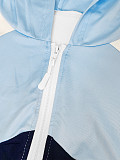 Stylish Color-block Zip-up Cardigan and Wide-leg Pants Two-piece Set RS-391431