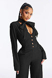 Fashionable Wide-Leg Jumpsuit With Tie and Bow Detail OSM-4496
