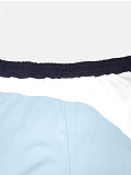Stylish Color-block Zip-up Cardigan and Wide-leg Pants Two-piece Set RS-391431