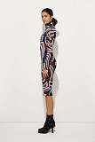 2026 New Arrival Sexy Zebra Print Long-Sleeved Bodycon Mini Dress Two-Piece Set FC-1444