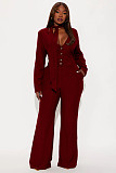 Fashionable Wide-Leg Jumpsuit With Tie and Bow Detail OSM-4496