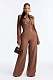 Fashionable Wide-Leg Jumpsuit With Tie and Bow Detail OSM-4496