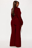 Fashionable Wide-Leg Jumpsuit With Tie and Bow Detail OSM-4496