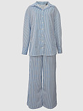 2026 Fashion Long-Sleeved Single-Breasted Lapel Shirt and Wide-Leg Straight-Leg Pants Set RS-S210