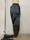 Summer New Arrival Patchwork Loose Harem Denim Jeans RS-2465