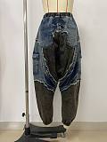 Summer New Arrival Patchwork Loose Harem Denim Jeans RS-2465