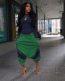 Summer New Arrival Patchwork Loose Harem Denim Jeans RS-2465