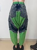 Summer New Arrival Patchwork Loose Harem Denim Jeans RS-2465