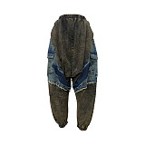 Summer New Arrival Patchwork Loose Harem Denim Jeans RS-2465