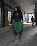 Summer New Arrival Patchwork Loose Harem Denim Jeans RS-2465