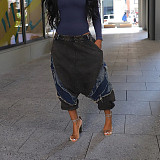 Summer New Arrival Patchwork Loose Harem Denim Jeans RS-2465