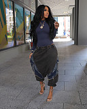 Summer New Arrival Patchwork Loose Harem Denim Jeans RS-2465