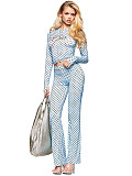 GIA Fashion Printed Hooded Long-Sleeve Thumbhole Flared Two-Piece Set CH-25071