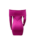 Sexy Off-the-Shoulder Slim-Fit Long-Sleeved Dress RS-2129