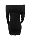 Sexy Off-the-Shoulder Slim-Fit Long-Sleeved Dress RS-2129