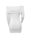 Sexy Off-the-Shoulder Slim-Fit Long-Sleeved Dress RS-2129
