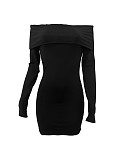 Sexy Off-the-Shoulder Slim-Fit Long-Sleeved Dress RS-2129