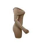 Sexy Off-the-Shoulder Slim-Fit Long-Sleeved Dress RS-2129