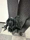Sexy Stretchy Shiny One-Shoulder Jumpsuit with Feather Embellishments NY-10688