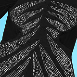 Sexy Rhinestone Embellished See-Through Mesh Patchwork Stretch Bodycon Dress With Back Slit NY-3189