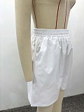 Solid Color Lapel Shirt and Casual Shorts Two-Piece Set QZ-7729