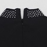 Sexy Rhinestone Embellished See-Through Stretch Slim-Fit Jumpsuit NY-K3371