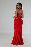 Sexy Stretch Spaghetti Strap Rhinestone Mesh See-Through Patchwork Lace Bodycon Dress NY-3161