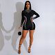 Sexy Rhinestone Embellished See-Through Stretch Slim-Fit Jumpsuit NY-K3371