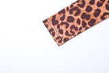 Sexy Leopard Print Slim-Fit Top and High-Waisted Flared Pants Set SXE-88816