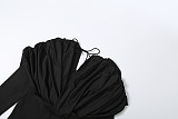 Sexy Solid Color Deep V-Neck Slim-Fit Stirrup Jumpsuit SXE-88360