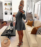 New Fashionable Patchwork Pleated Denim Dress RS-51003
