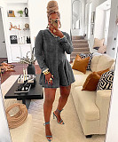 New Fashionable Patchwork Pleated Denim Dress RS-51003