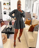 New Fashionable Patchwork Pleated Denim Dress RS-51003