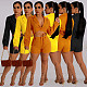 Casual Suit With V-neck and Tie Closure Two-piece Set YD-1155