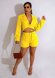 Casual Suit With V-neck and Tie Closure Two-piece Set YD-1155