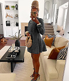 New Fashionable Patchwork Pleated Denim Dress RS-51003