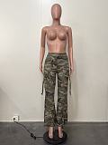 Casual Camouflage Four-Season Work Pants With Button Closure and Multiple Pockets RS-8761