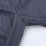 Casual Striped Color-Blocked Slim-Fit Flared Trousers FLY-25563