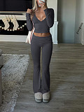 2026 Casual Sports Style T-shirt and Yoga Pants Two-Piece Set  LDG-9037